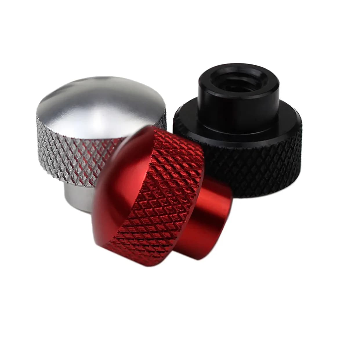 Écrous moletés en alliage d'aluminium M3/M4/M5/M6-D16 * 15mm, trou borgne, tête ronde, boutons de poignée de Type haut, écrou de marche, 1 pièces