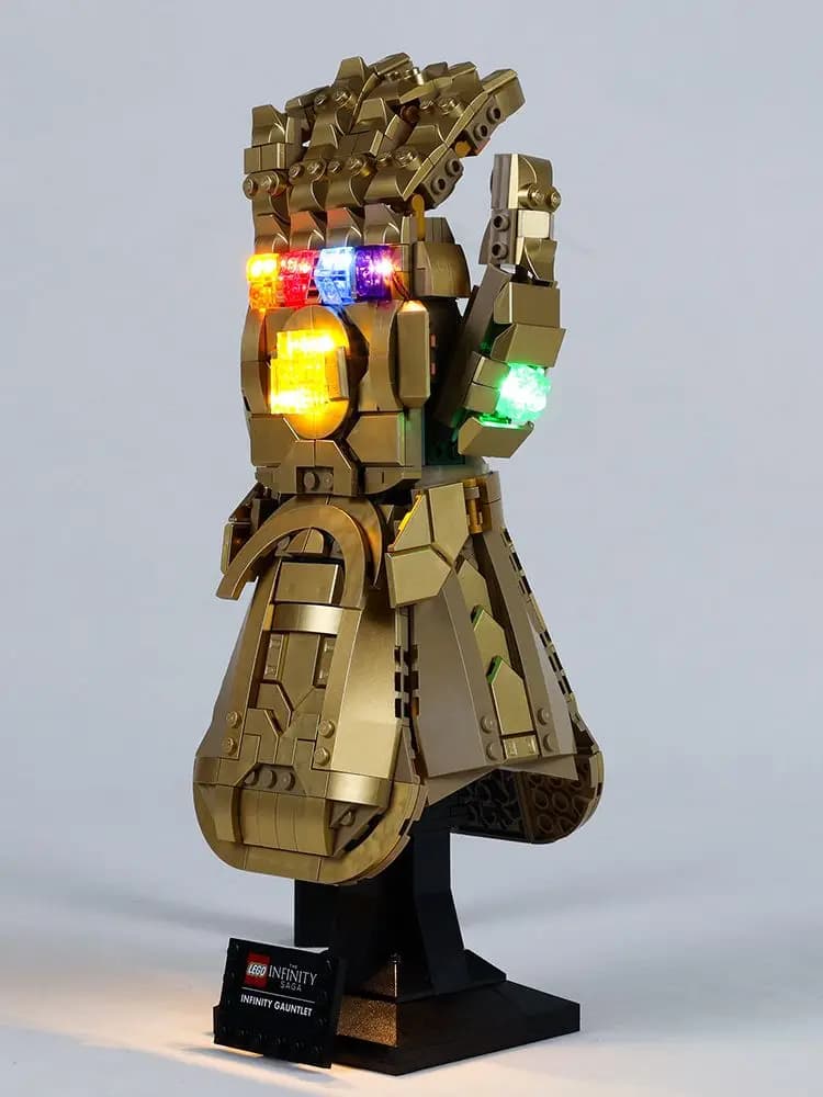 EASYLITE-Ensemble de blocs de construction avec lumière LED, modèle de briques à collectionner, jouets de bricolage, kit d'éclairage uniquement, gants Extron Gauntlet, 76191