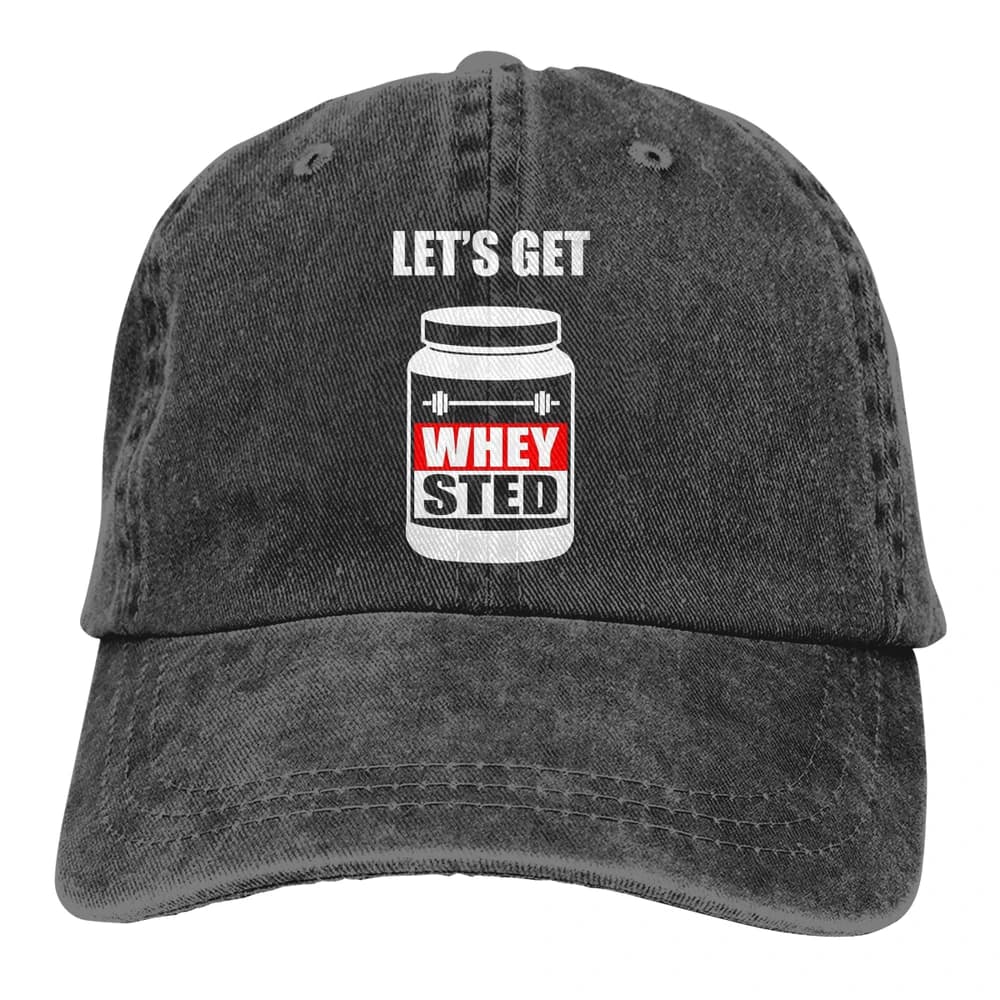 Let's Get – casquette de Baseball pour homme, accessoire amusant de musculation, de musculation, de musculation, en protéines, en couleurs, à rabat