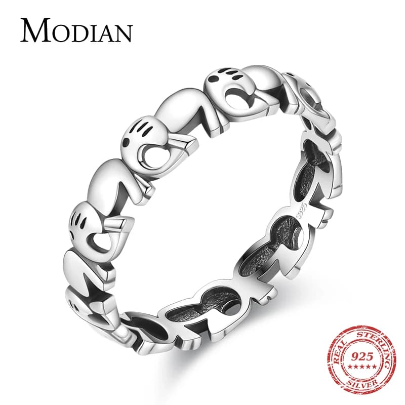 Modian mode 100% 925 en argent Sterling Animal empilable éléphant femme charme mignon bague pour les femmes bijoux fins Anillo