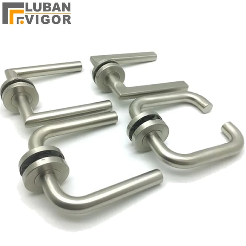 Poignée de serrure de porte fendue en acier inoxydable 304, poignée de porte coupe-feu, surface brossée, à luttes multiples, haute qualité