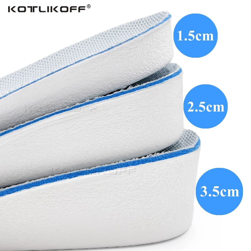 KOTLIKOFF 1.5-3.5cm hauteur augmenter semelles respirant haute élastique Sport semelle talon insérer plus grand Support absorbant pied