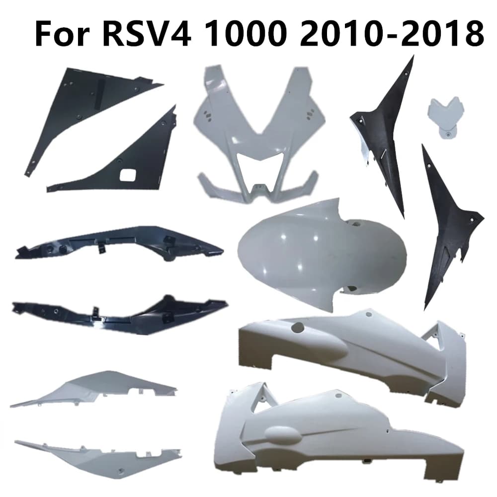 Pack de composants de moto, capot gauche droit pour carénage RSV4 2010-2012-2015-2018, Injection ABS, pièces en plastique non peintes