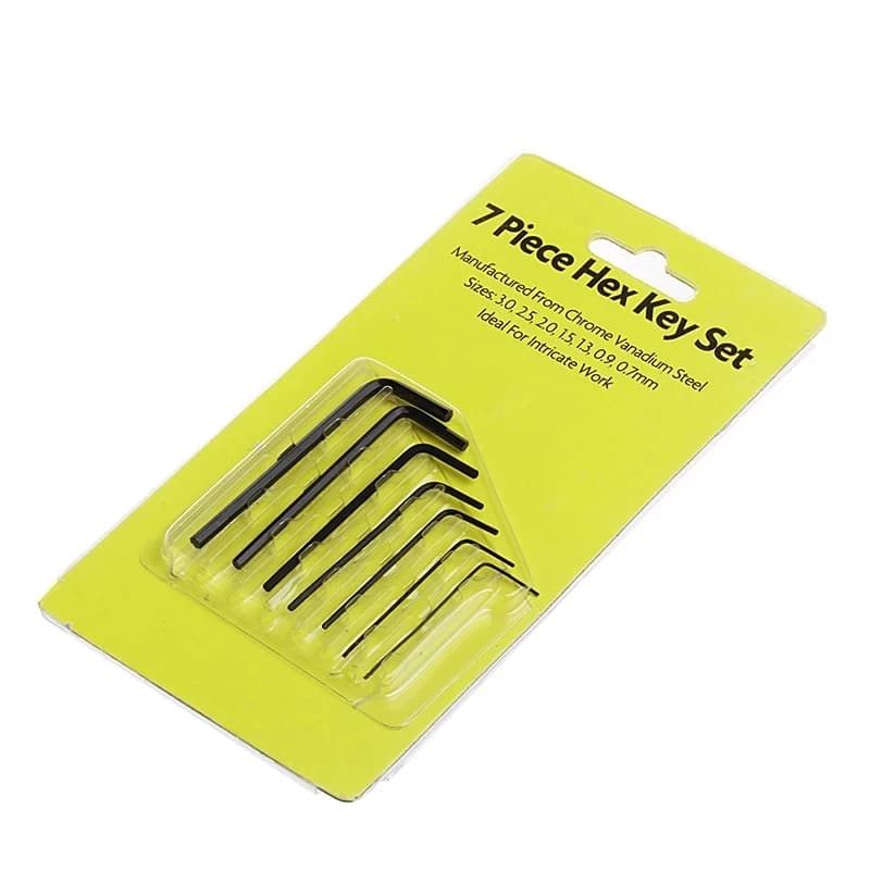 7 pièces 0.7/0.9/1.3/1.5/2/2.5/3mm clé Allen hexagonale ensemble d'outils outils de réparation de vélo outils de réparation manuels 0.7MM-3MM
