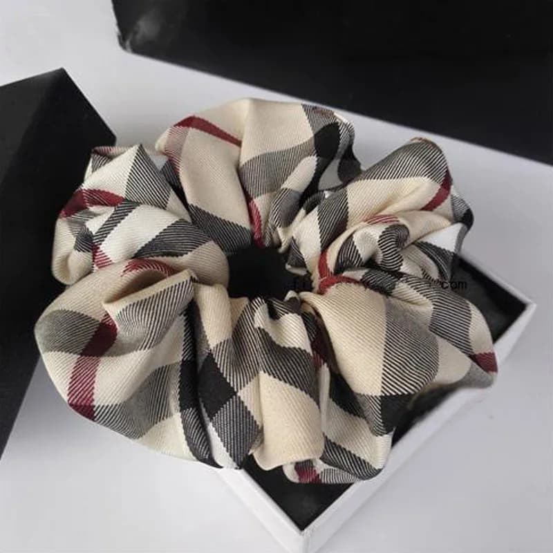 Style britannique rayé Plaid bandeau cheveux cravate tête corde européen classique grille Frabic quotidien grand élastique élastiques bandes de cheveux