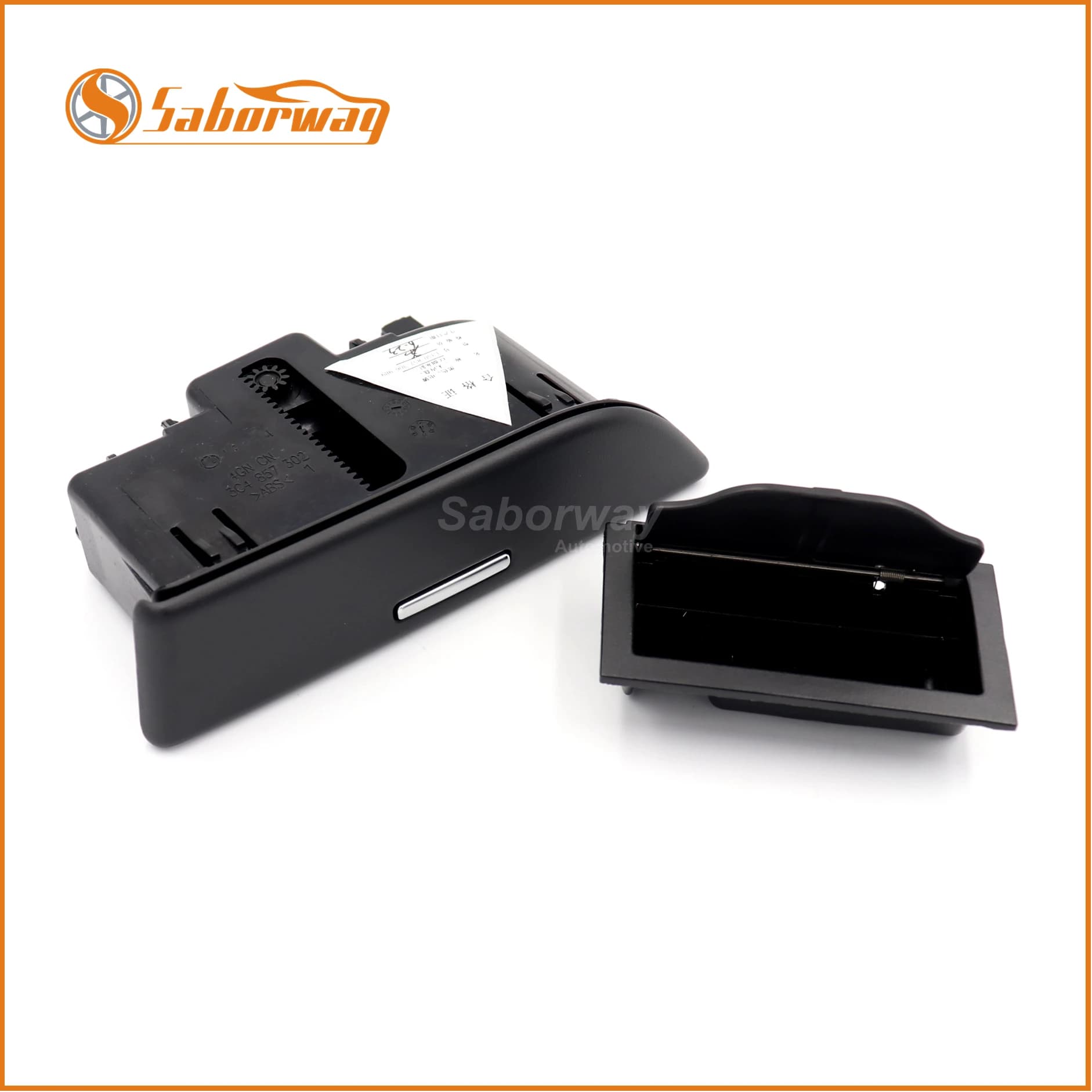 Saborway – cendrier porte arrière droit noir avec doublure, pour Passat B6 CC 3C4 857 302/35D 857 306 9B9