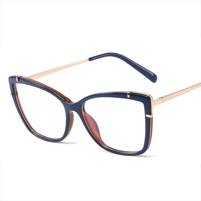 Ralferty TR90 rétro décoratif Anti lumière bleue lunettes femmes Transparent ordinateur lunettes cadre optique myopie 0 dioptrie F95708