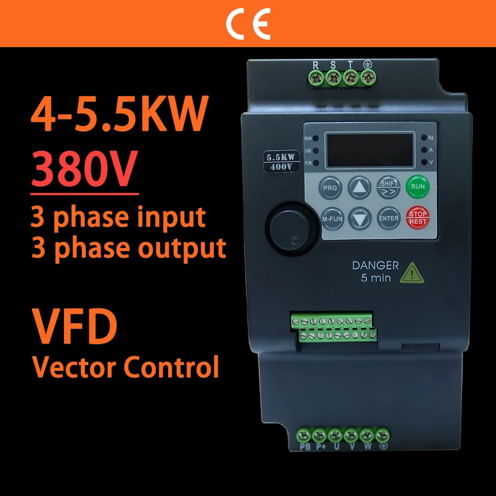 Variateur pour contrôle de vitesse de moteur, 380V, 4/5 kW/kW, 5HP/7,5 HP