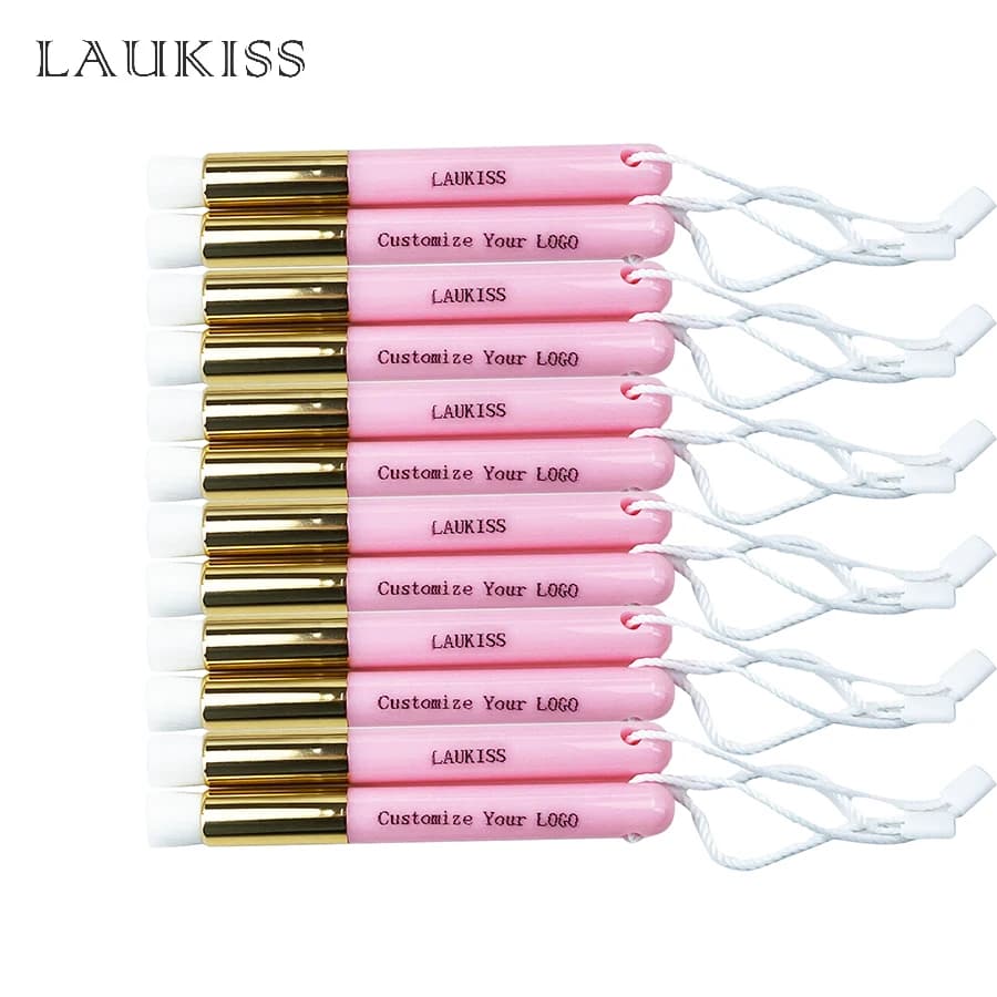 Brosse professionnelle pour le nettoyage des cils, Logo personnalisé, brosse pour points noirs du nez, shampoing, outil d'extension des cils, 20 pièces