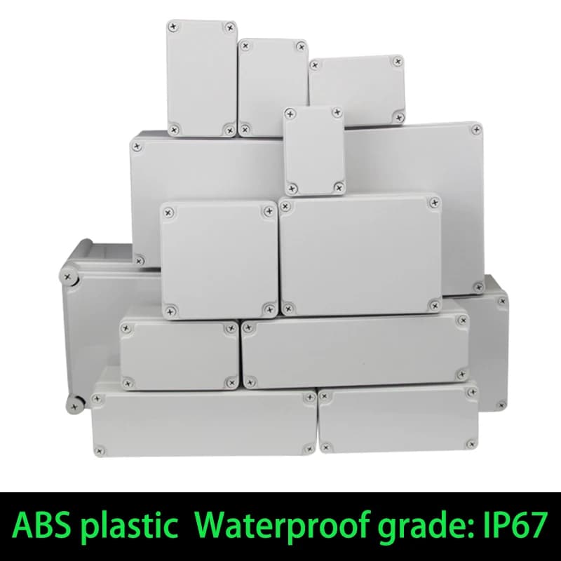 Boîtier de Projet Électronique en Plastique Étanche IP67, ABS, pour l'Extérieur