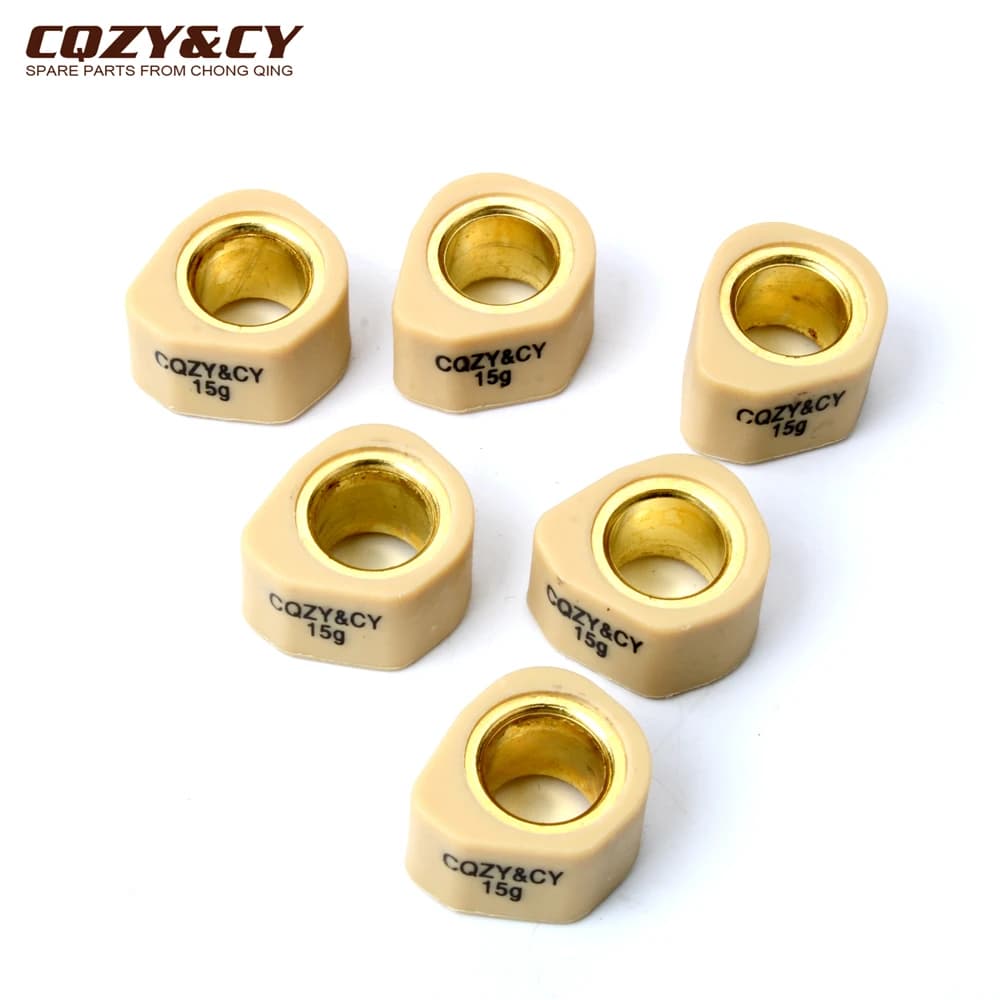 Jeu de rouleaux de course/poids variateur 20x15mm 8g 10g 13g 15g 19g, 6 pièces, pour Peugeot SV125 Keeway F-ACT 125 Beta Eikon 125cc 150cc