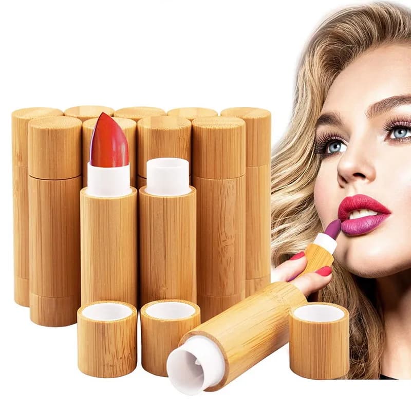 Tubes de rouge à lèvres vides en bambou, conteneurs rechargeables de Tube de baume à lèvres, brillant à lèvres cosmétique, support de étui déodorant, 5.5g/4g, 12 pièces
