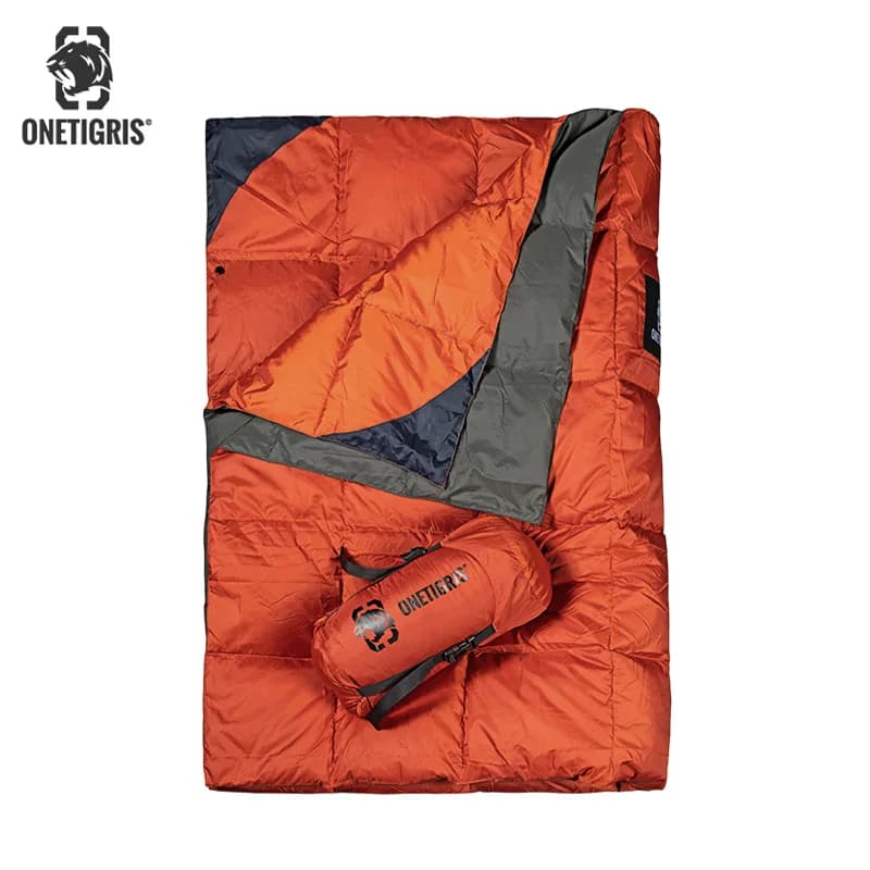 OneTigris – couverture de Camping pliable, couette de voyage pour Camping en plein air, randonnée, Trekking, 3 saisons, 1 personne, convient 41 ° F-77 ° F(5 ° C-25 ° C)