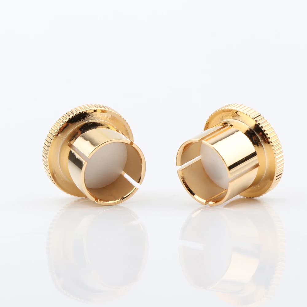 CA7002G Capuchons de prise RCA en cuivre plaqué or 24K, anti-bruit, qualité supérieure, à encastrer