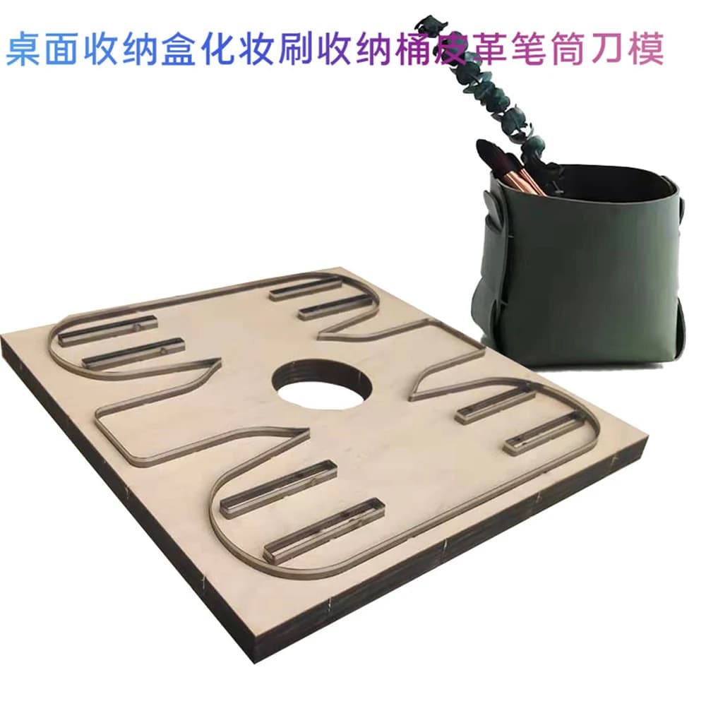 Boîte à stylos en cuir pour bricolage, sac en cuir de rangement, couteau de découpe, moule en métal évidé, outil de poinçonnage