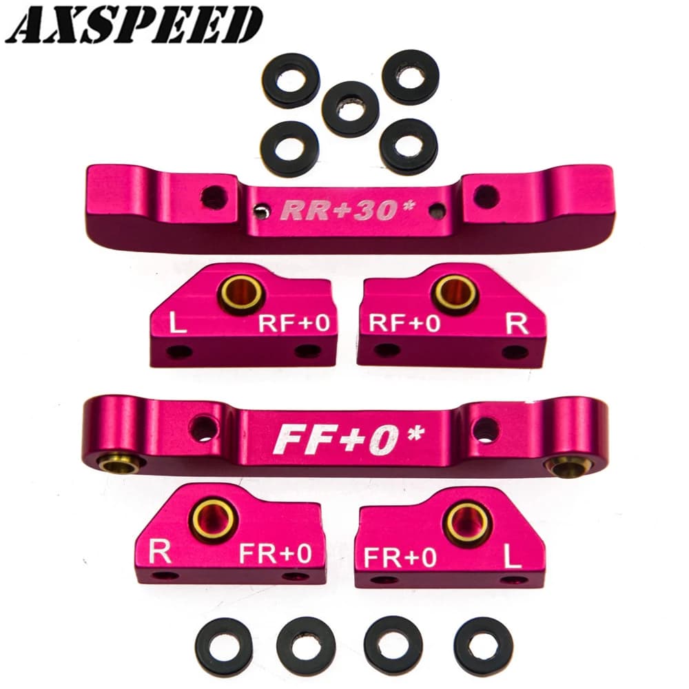 AXSPEED Sakura – support de Suspension avant et arrière FF + 0/RR + 30, ensemble en aluminium pour 1/10 Sakura D4 RC, pièces de mise à niveau de voiture de Sport sur chenilles
