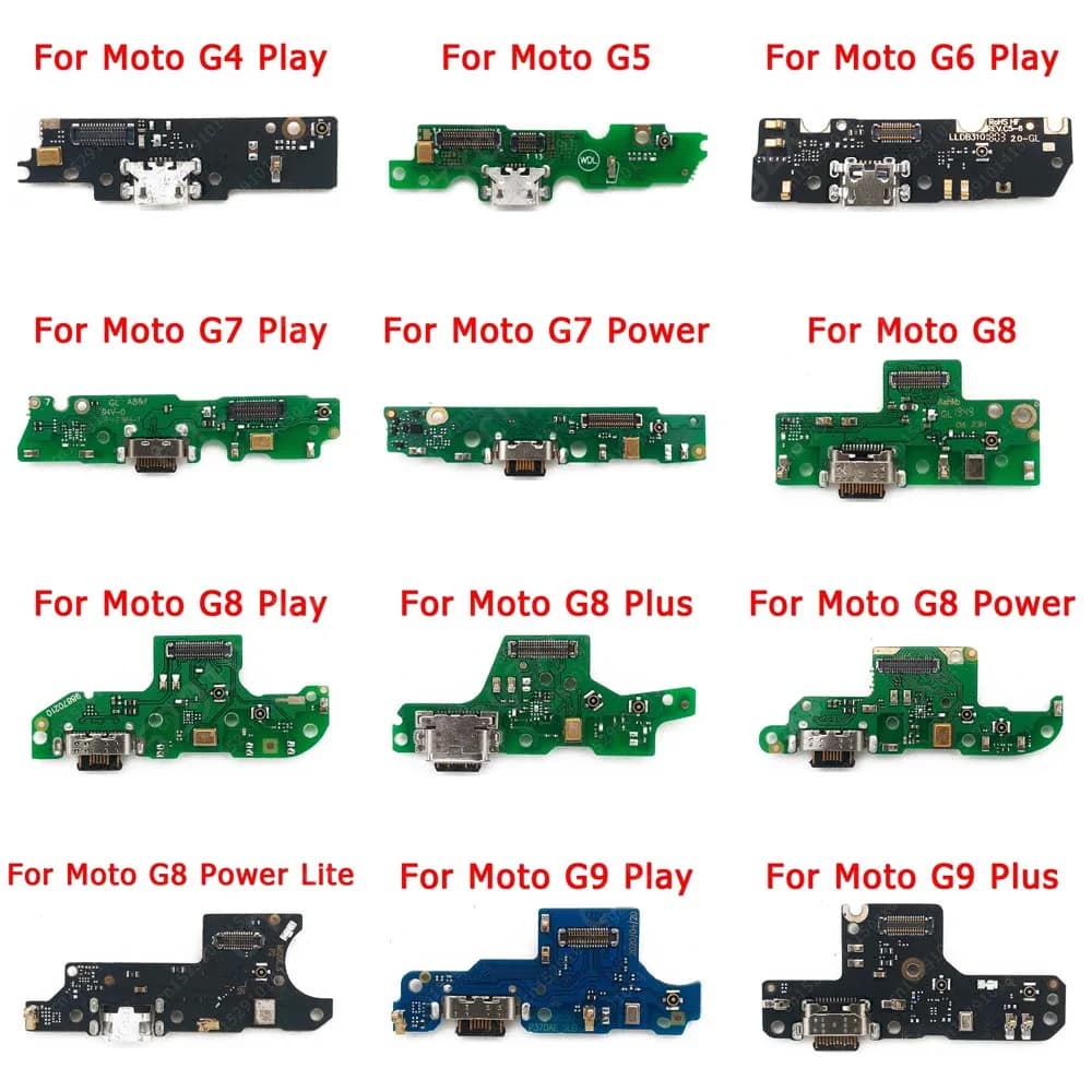 Port de Charge pour Motorola Moto G9 Plus G8 Power Lite G7 G6 G5 G4, carte de Charge USB de jeu PCB, plaque de connecteur flexible, pièces de rechange