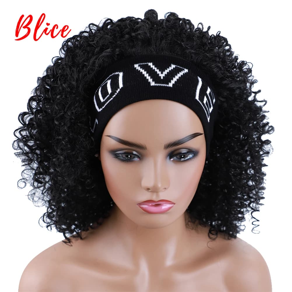 Blice-Perruque synthétique crépue bouclée pour femmes africaines, postiche afro complète 03/wig, 18 pouces
