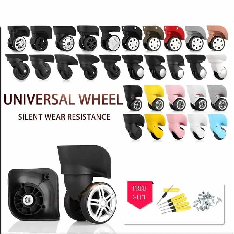 Roues de valise de voyage, roues de bagage, roues silencieuses, roues universelles de remplacement, 20 pouces, 28 pouces
