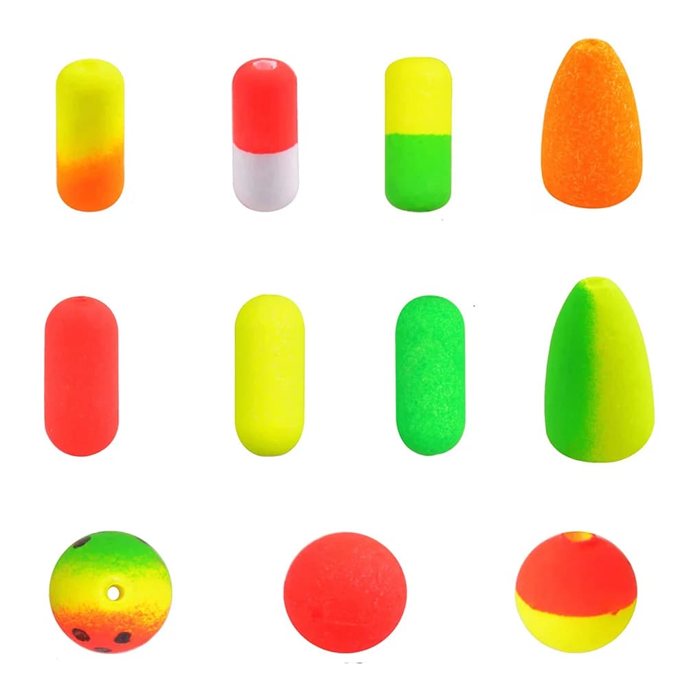 Flotteur de pêche en mousse, indicateur de frappe, pêche à la mouche, bouées Bobber flottantes, matériel pour pêche au poisson-chat, Pompano, 20 pièces