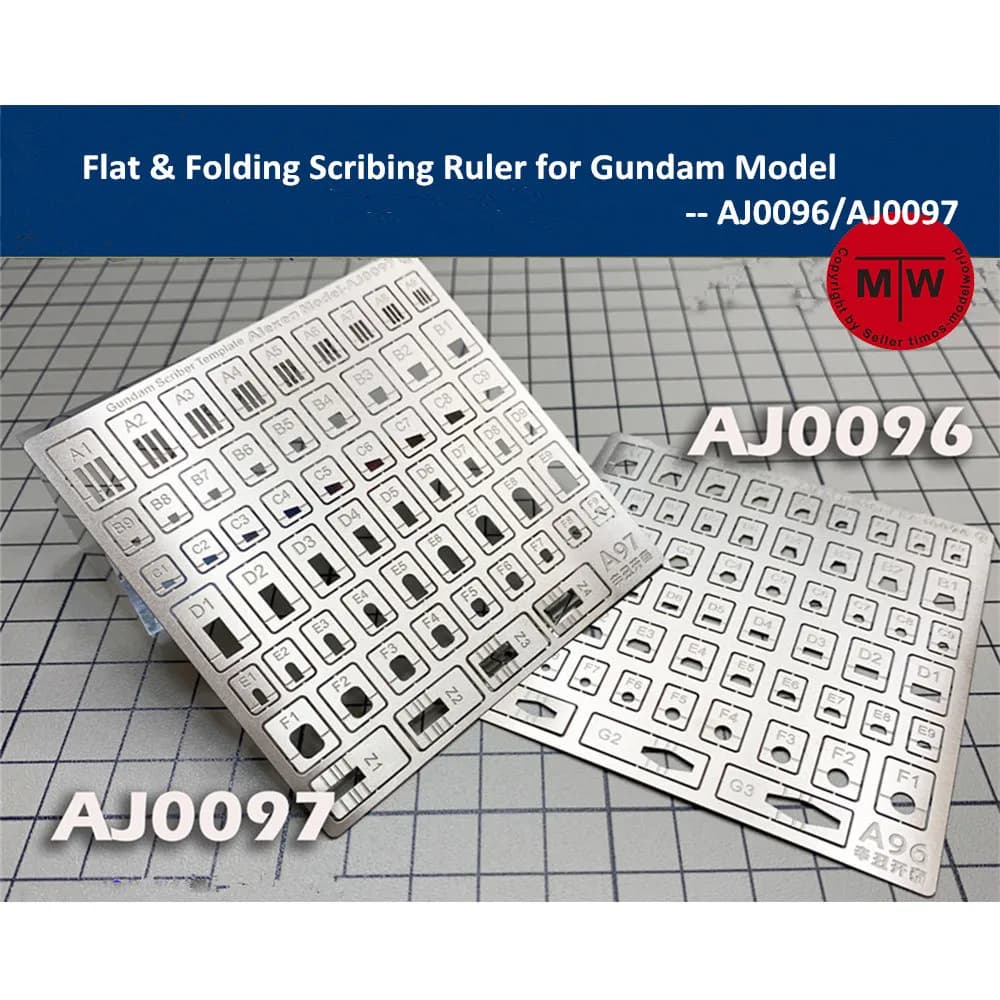 Règle de Traçage Plate et Pliable, Outil de Gabarit pour Modèle Gundam Hobby Craft, Mp 0096/Mp 0097
