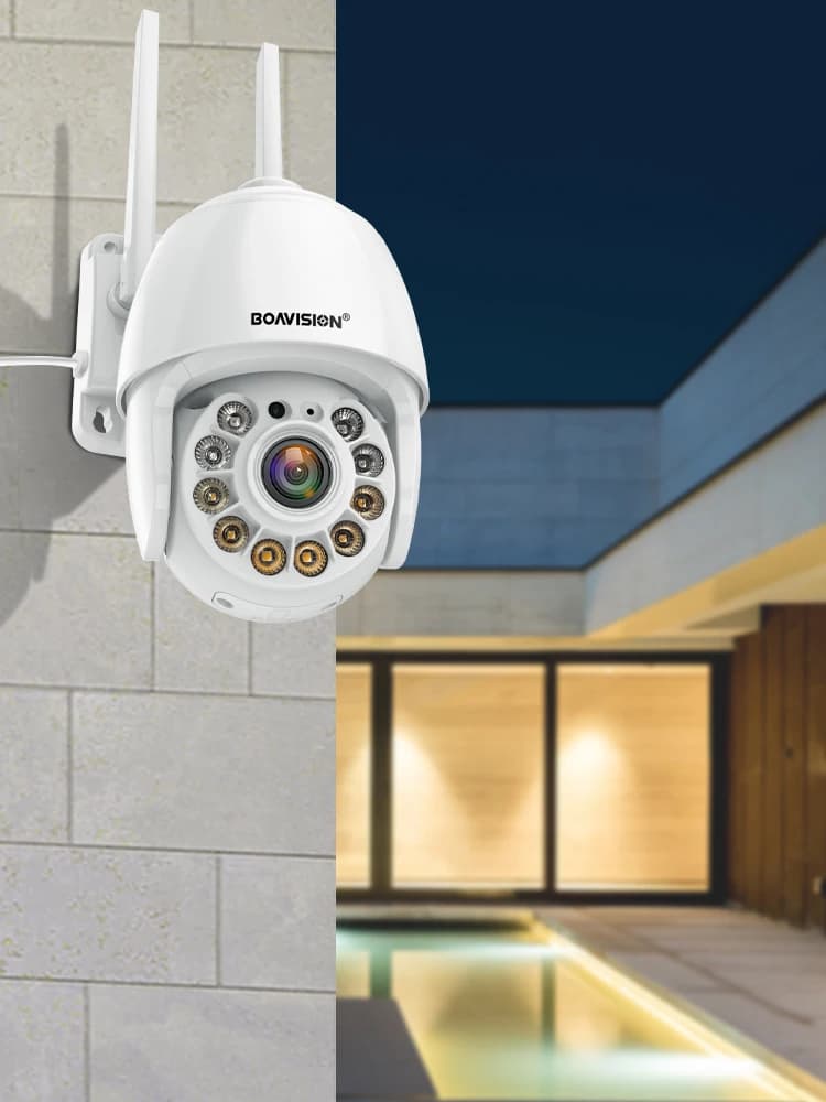 Mini caméra IP WIFI PTZ, Zoom numérique 4X, suivi de mouvement, Audio bidirectionnel, 1080P, Vision nocturne en couleur, pour l'extérieur, 1 pièce/2 pièces