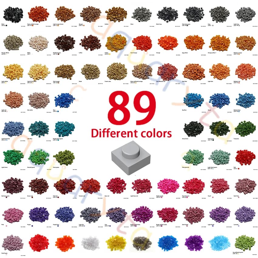 AQUARYTA 550 pièces blocs de construction, 3024 briques 1x1 Pixel peinture matériaux créativité jouet éducatif pour adultes et adolescents