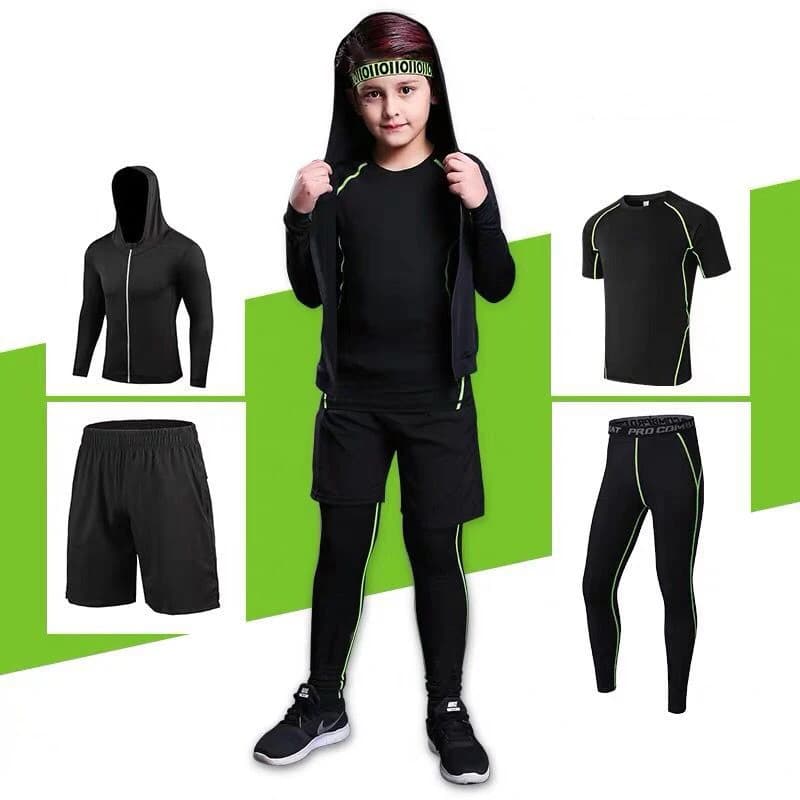 Ensemble t-shirt et pantalon MMA pour enfants, Rashguard pour garçon, combinaison de sport pour enfants, vêtements de fitness, collants de compression, short Muay Thai