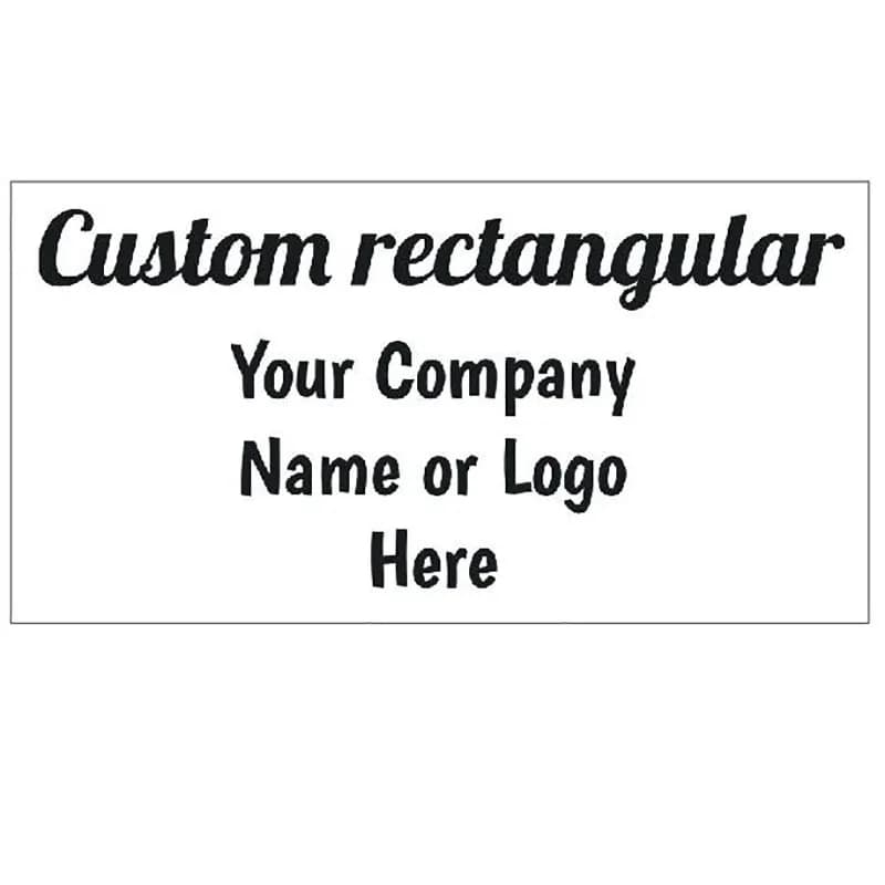 Papier d'emballage cadeau personnalisé rectangulaire imperméable avec logo sur fond transparent, étiquettes autocollantes pour boîtes de mariage, 100 pièces.