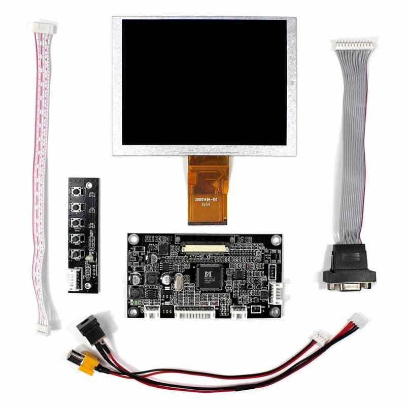Panneau d'affichage LCD 5 pouces ZJ050NA-08C 640x480 avec VGA + AV, carte pilote KYV-N2, Kit de carte contrôleur V6