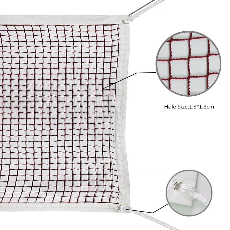 Filet de Badminton Standard pour entraînement sportif professionnel, filet de volley-ball 6.1m x 0.75m, maille de Tennis en plein air, accessoires d'entraînement de Badminton