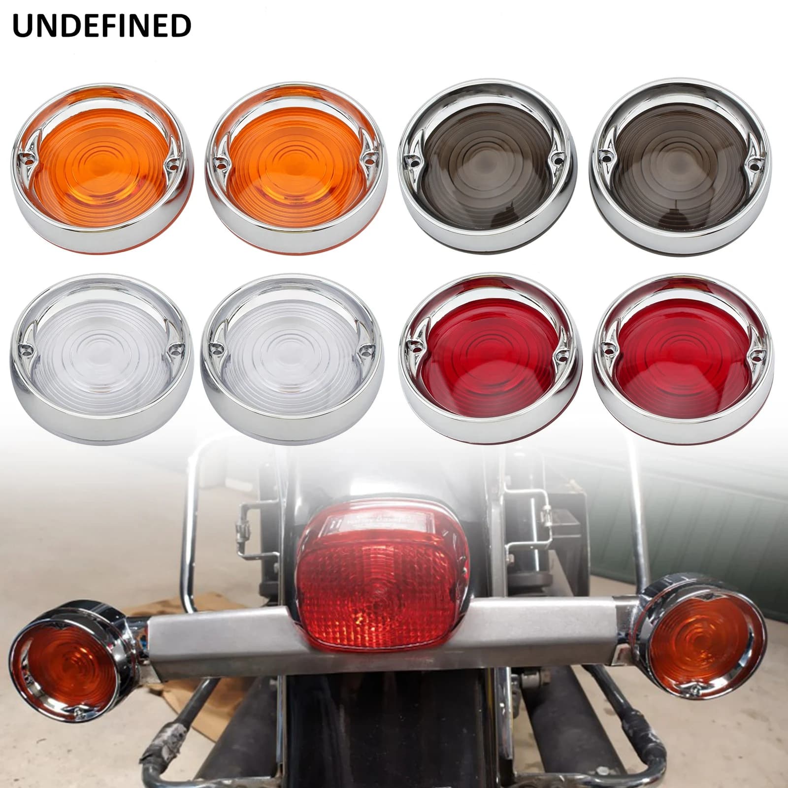 Lentilles de clignotant plat chromé, pour Harley Road Glide Road King Electra Tour Glide Heritage 1986 – 2021