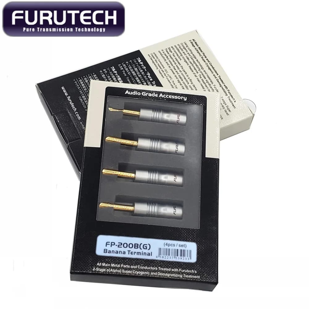 Câble de haut-parleur HiFi Furutech FP-200B(G) avec connecteur banane plaqué rhodium, boîte d'origine, fabriqué au Japon