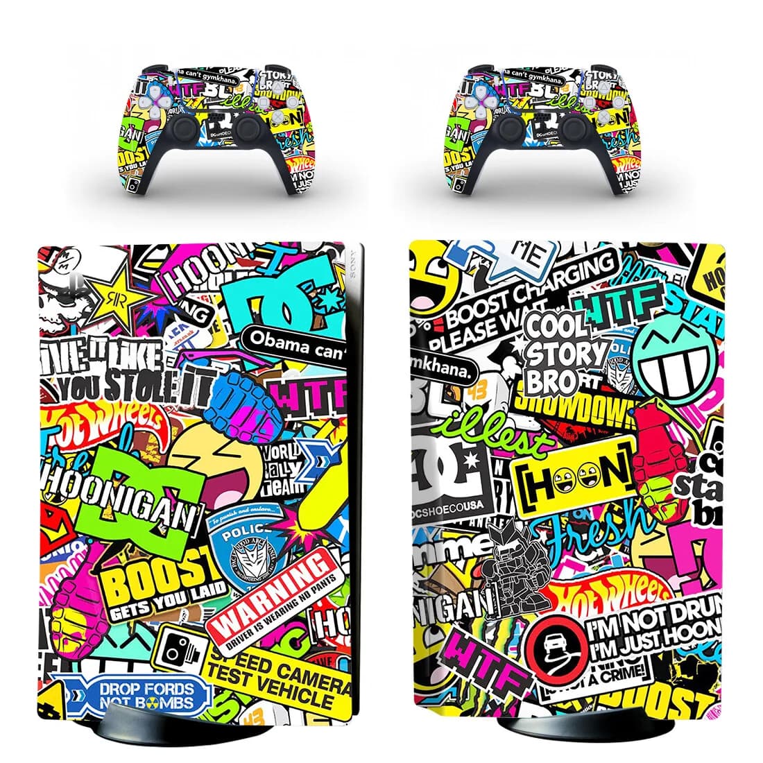 Graffiti Booming PS5 édition disque Standard autocollant de peau décalcomanie pour Console et contrôleur PS5 disque peau autocollant vinyle