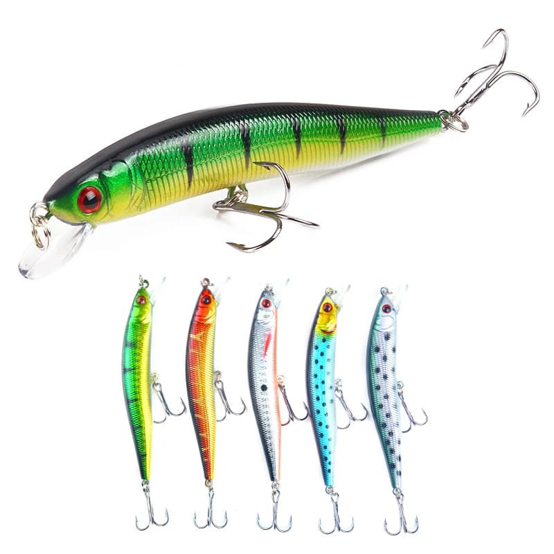 Pièces méné rigide coulant avec yeux 3D, appât artificiel idéal pour la pêche à la manivelle, au bar, au brochet ou à la carpe, 10cm, 8g, 1 unité