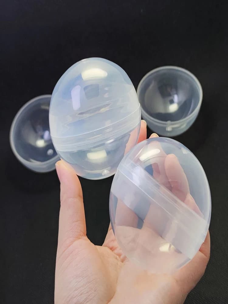 Capsules en plastique vides transparentes, diamètre 75MM, 50 pièces/lot, boules de jouet, coque de conteneur pour distributeur automatique, belle et solide
