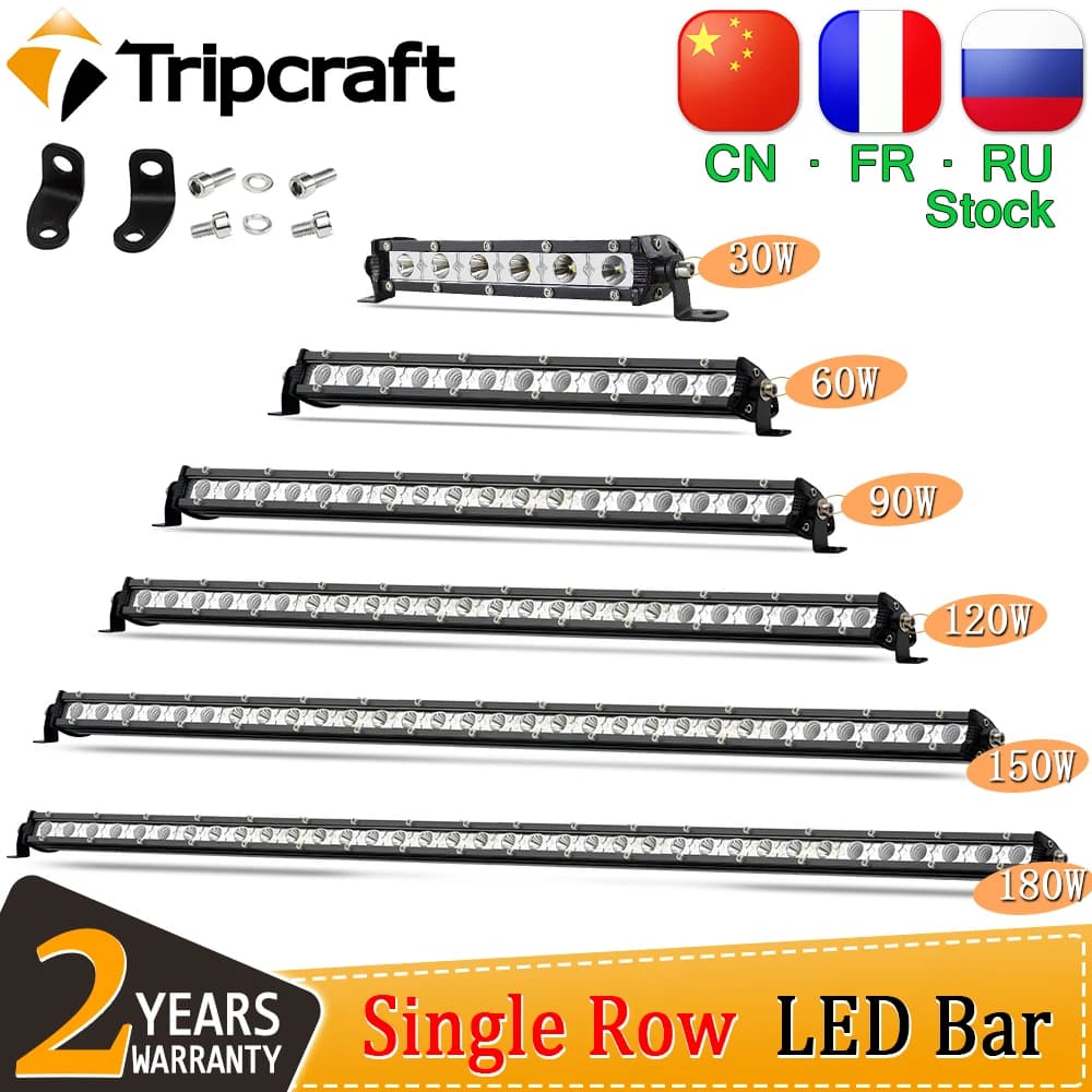 Projecteur de lumière LED 7 pouces 72W, 2 pièces, rampe de conduite, faisceau lumineux, lampe automatique, pour camion tout-terrain, bumosquito, 4x4, 12V, 24V