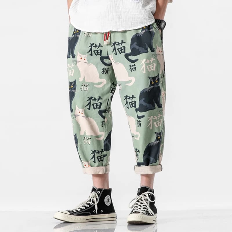 Streetwear homme été sarouel imprimé pantalons décontractés homme Harajuku Style surdimensionné Jogging pantalon femme 2024 mode bas 5XL