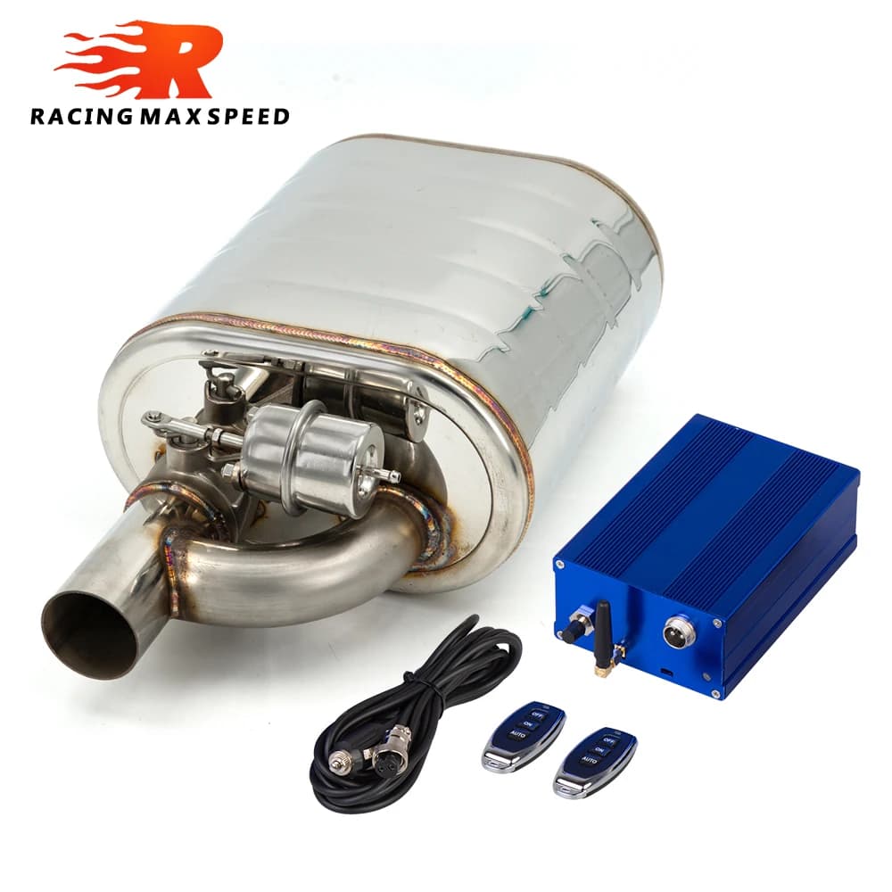 Silencieux d'échappement électrique en acier inoxydable, 2 ", 2.5", 3 pouces, avec Valve de décharge, découpe, ensemble de télécommande ou contrôle OBD