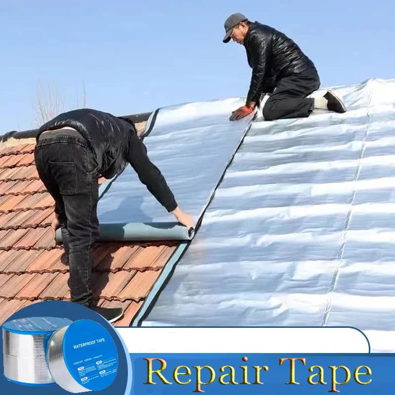 Ruban adhésif en aluminium épais résistant aux hautes températures et imperméable de 5/10/15/20 cm pour la réparation des fissures murales, des toits et des conduits