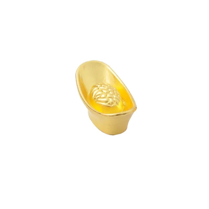 Lingot d'or chinois de poche Yuanbao Fengshui, artisanat de mascotte en métal, artisanat porte-bonheur de bon augure, décor à la maison, 10 pièces par ensemble