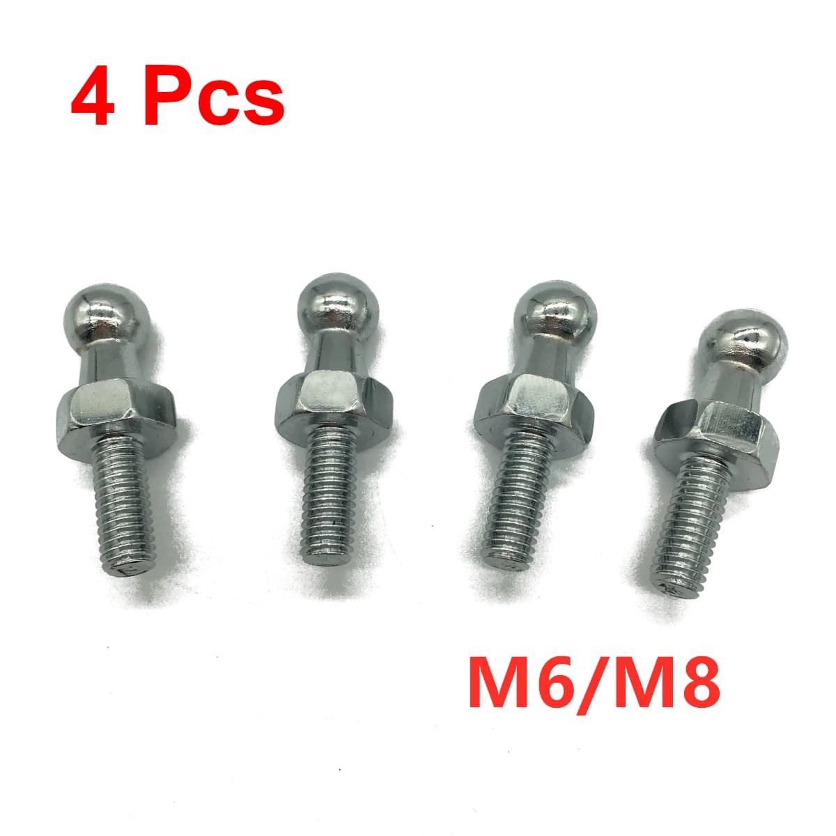 4 pièces 10mm M8/M6 universel capot de coffre de voiture, connecteur d'extrémité de jambe de force à gaz, vis de Valve de Joint à broche sphérique