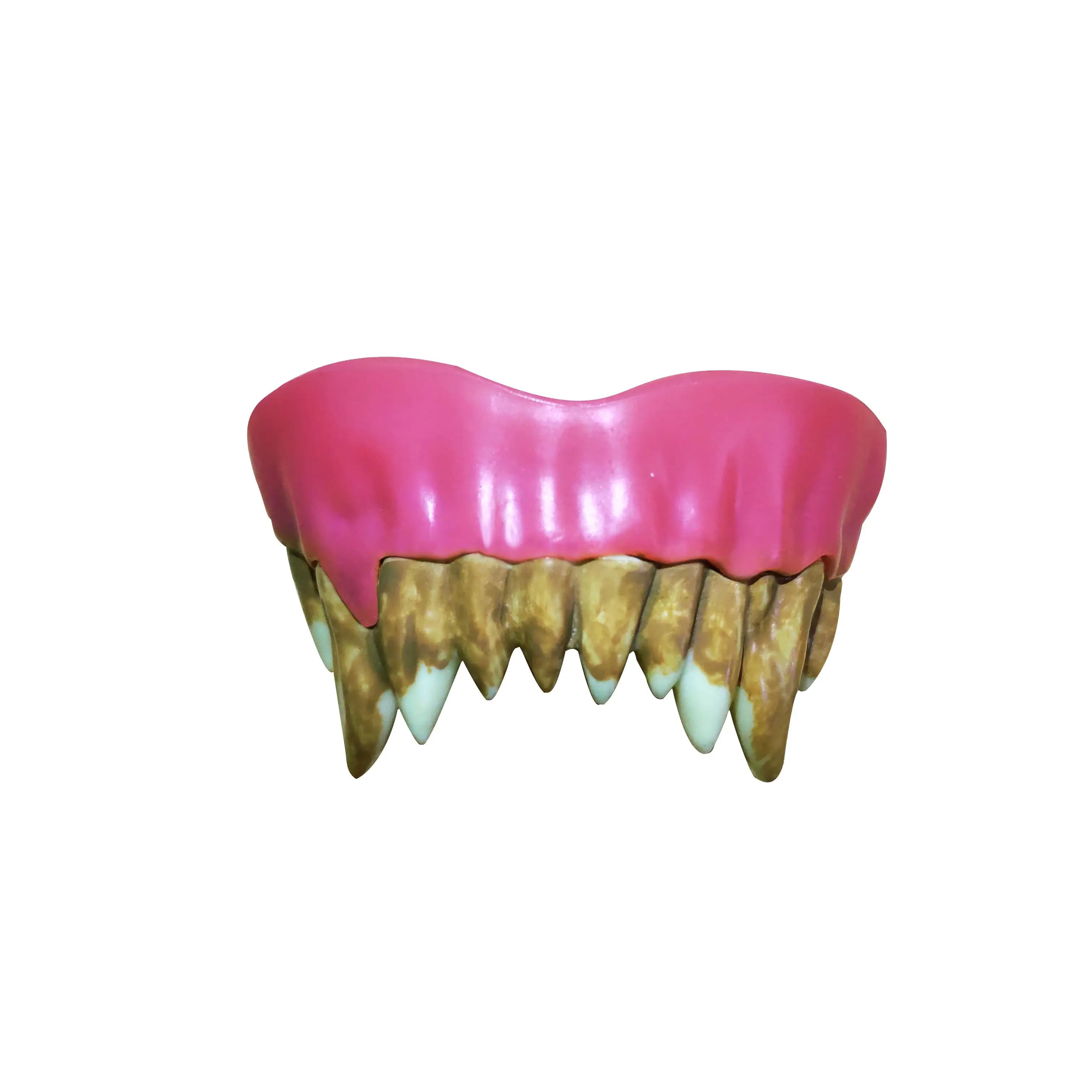 Dents d'horreur de carnaval, fête d'halloween, prothèses zombie avec pâte thermoplastique moulable incluse, postiches de fête, halloween