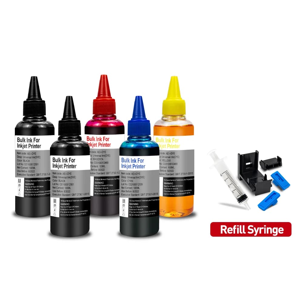 InkGarden – encre à colorant universelle CISS, pour imprimante à jet d'encre HP Canon Epson Brothers série 301 305 302 303 304, cartouche Ecotank 104