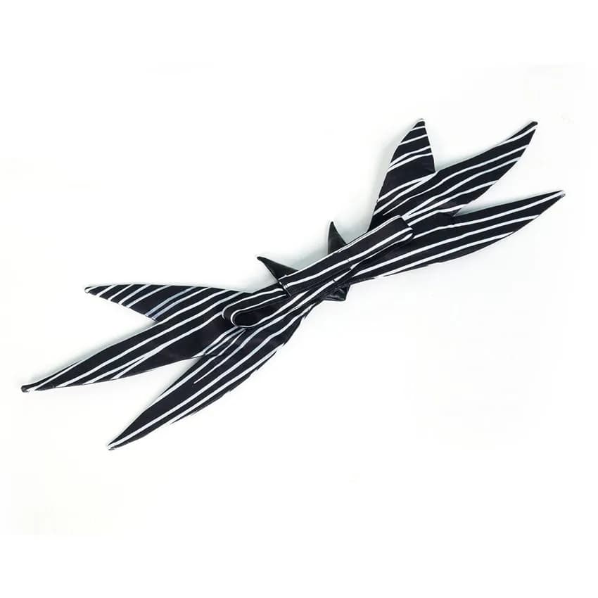 Jack nœud papillon grande rayure noire cravate noël Halloween Cosplay accessoires 1 pièces Takerlama