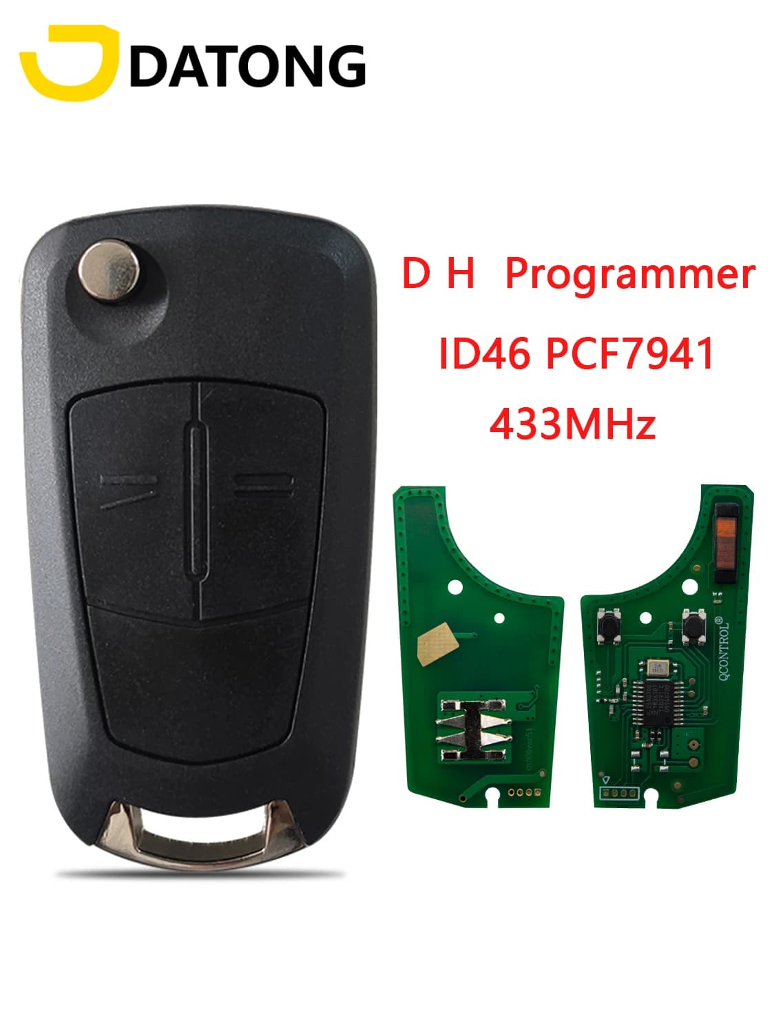 Datong World – clé de télécommande pour Opel Vauxhall Corsa 2007 – 2012 D, programmateur 433Mhz, ID46 PCF7941, puce Flip avec lame HU100