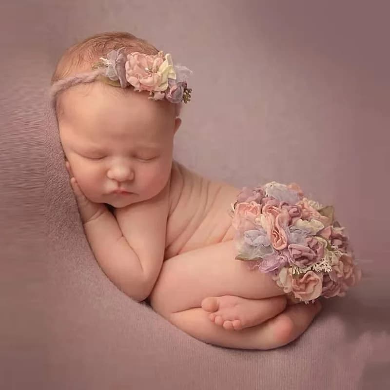 Accessoires de photographie pour nouveau-nés, fleur pour la tête de bébé, accessoire photo