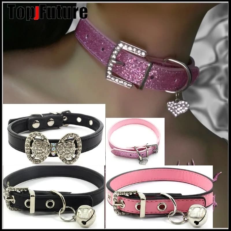 Collier ras du cou japonais Sweet Lolita Gothic Harajuku Ins Soft Girl JK Lorita, doux et charmant, avec clochettes et cœurs scintillants, style Earth Cool