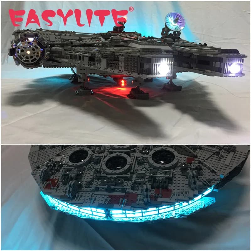 Jeu de lumières LED pour Faucon Millenium 10179 et 05033, blocs de briques, kit d'éclairage uniquement, modèle non inclus, jouets de bricolage