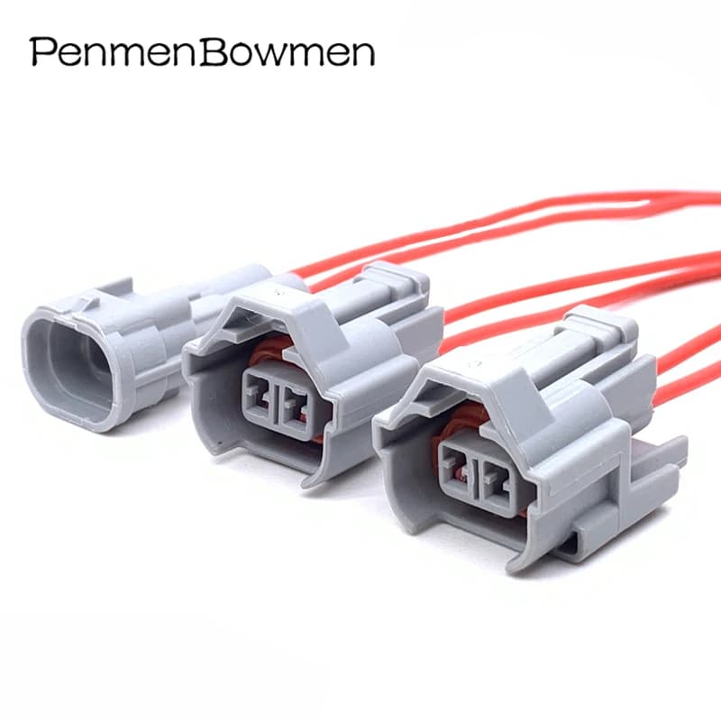 Connecteurs de câbles électriques pour injecteur de carburant de voiture, 1 jeu de 2 broches, prise de faisceau de câbles femelle mâle étanche 6189-0060 6180-2405